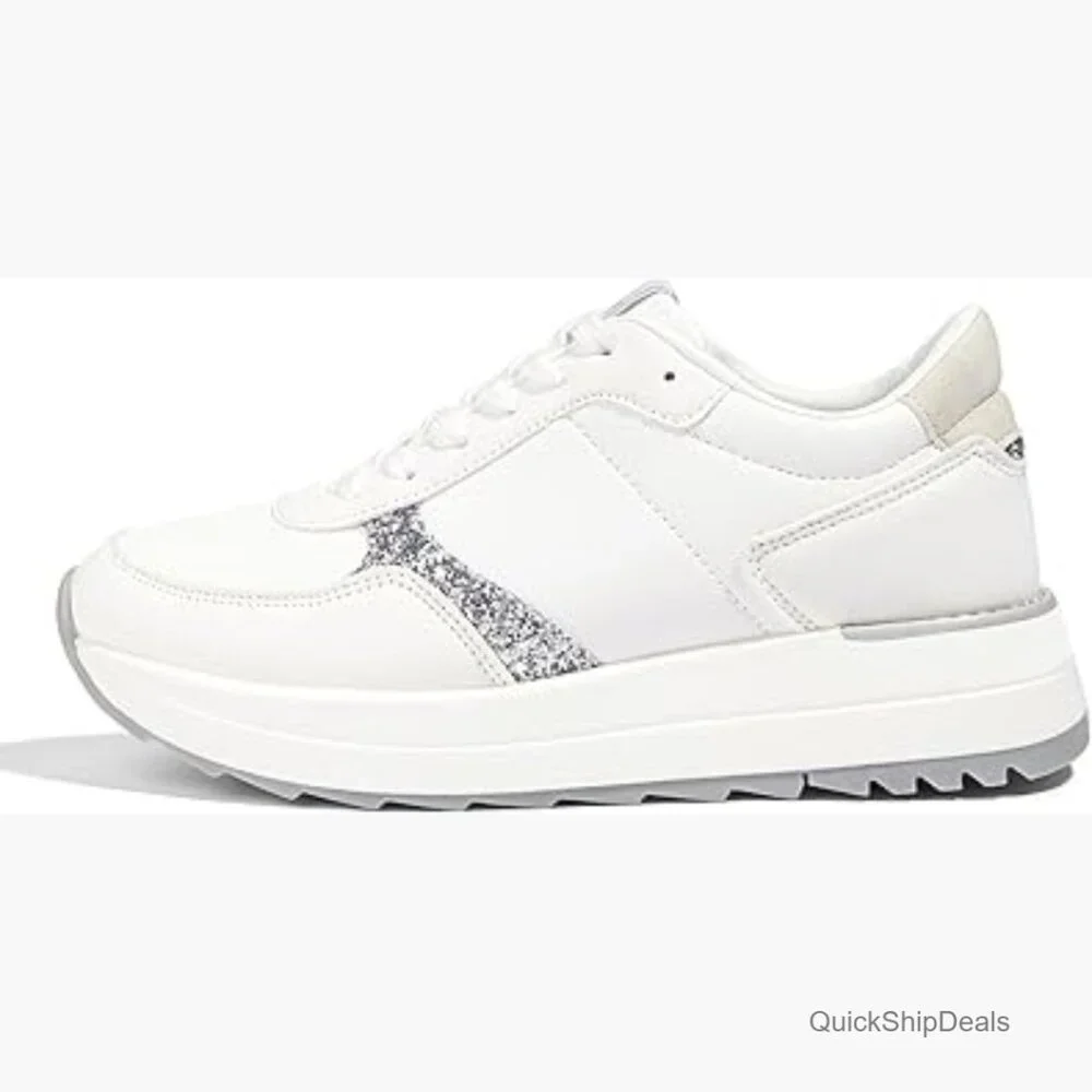 Platform Sneakers with Mesh Upper and Polyurethane Outsole